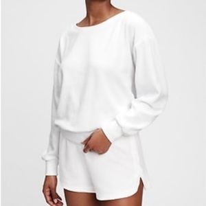 Gap Terry cloth boat neck Long sleeve size medium